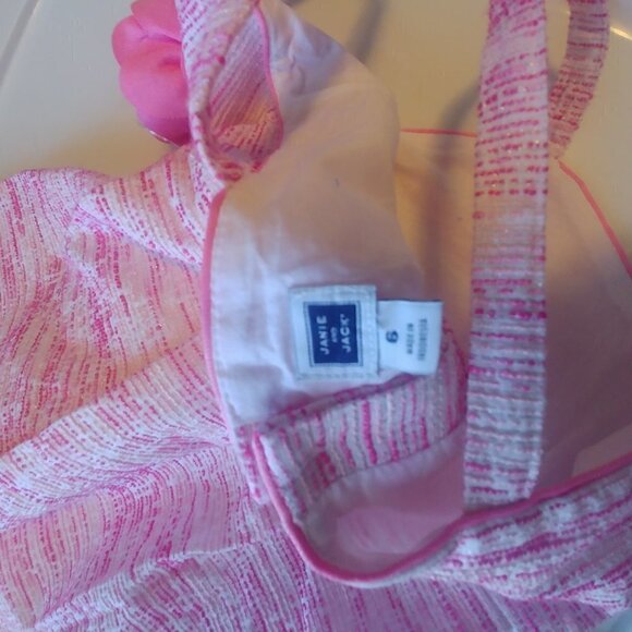 Janie and Jack Pink-Stitch Boucle Dress Size 6 - Picture 3 of 5